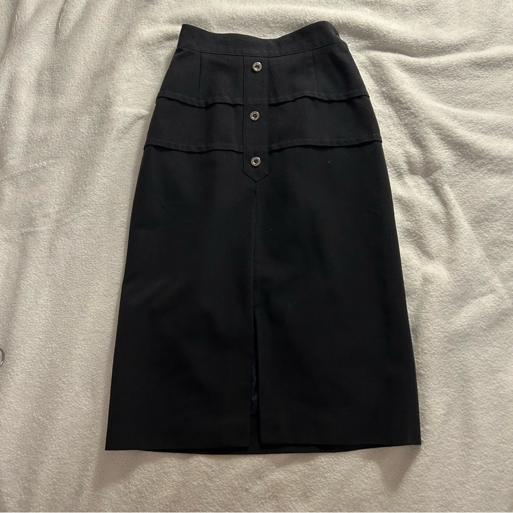 Vintage wool mid pencil skirt XXS